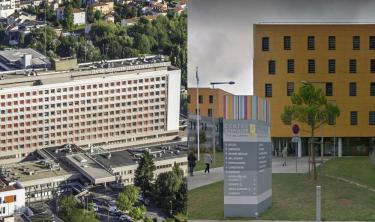 hopital GHT 85, vue aérienne et de face