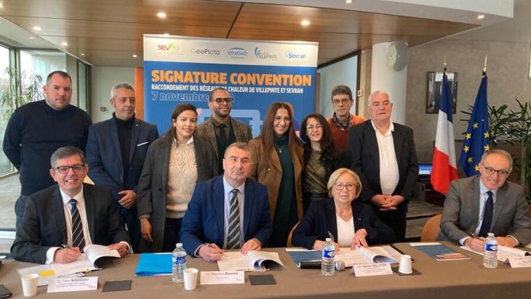 Signature pour l'interconnexion des réseaux de chaleur de Sevran et de Villepinte 