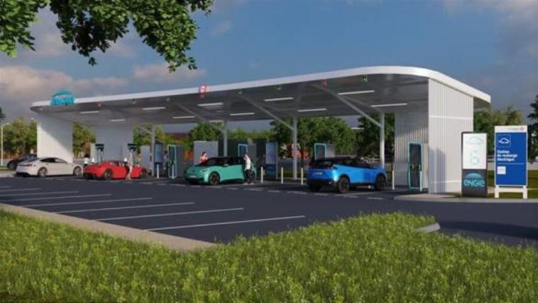 Station de recharge de véhicules électriques